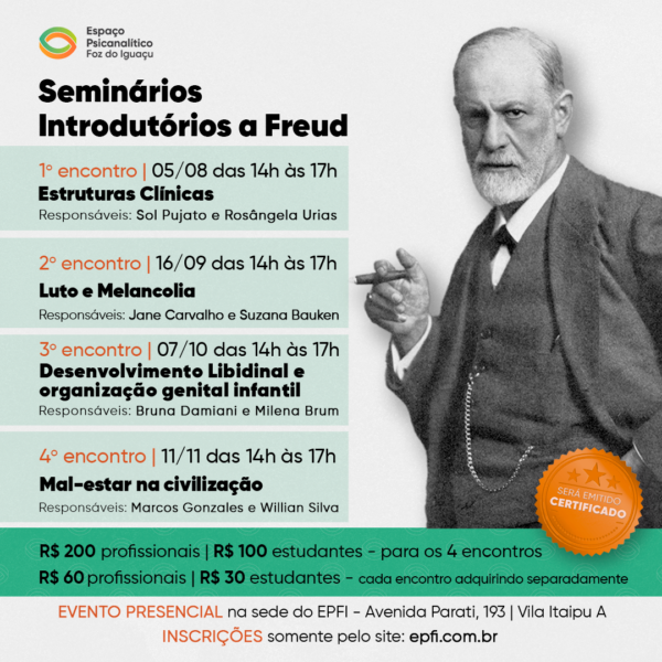 Seminários introdutório a Freud (acesso a todo semestre)