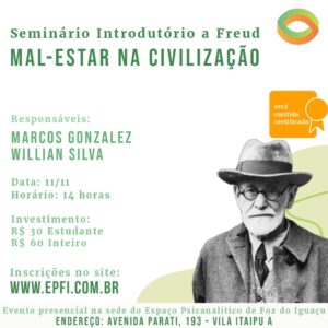 Seminário Introdutório a Freud: Mal-estar na civilização