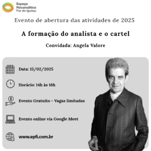 A Formação do Analista e o Cartel - Angela Valore