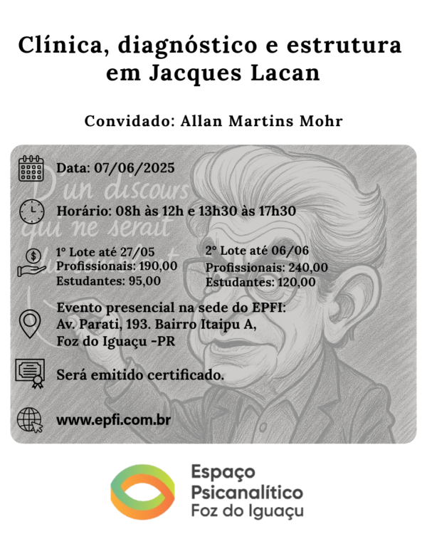 Clínica, diagnóstico e estrutura em Jacques Lacan