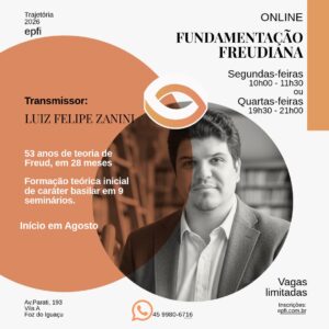 FUNDAMENTAÇÃO FREUDIANA (Segunda-feira). 2 Semestre